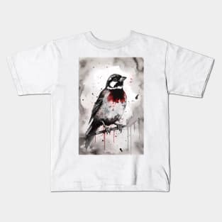 Black Throated Sparrow Kids T-Shirt